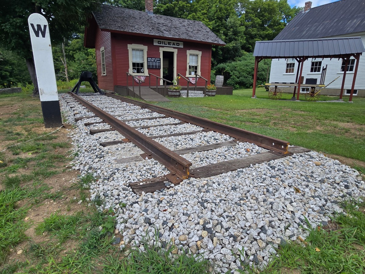 Tracks displayed at old Gilead train station